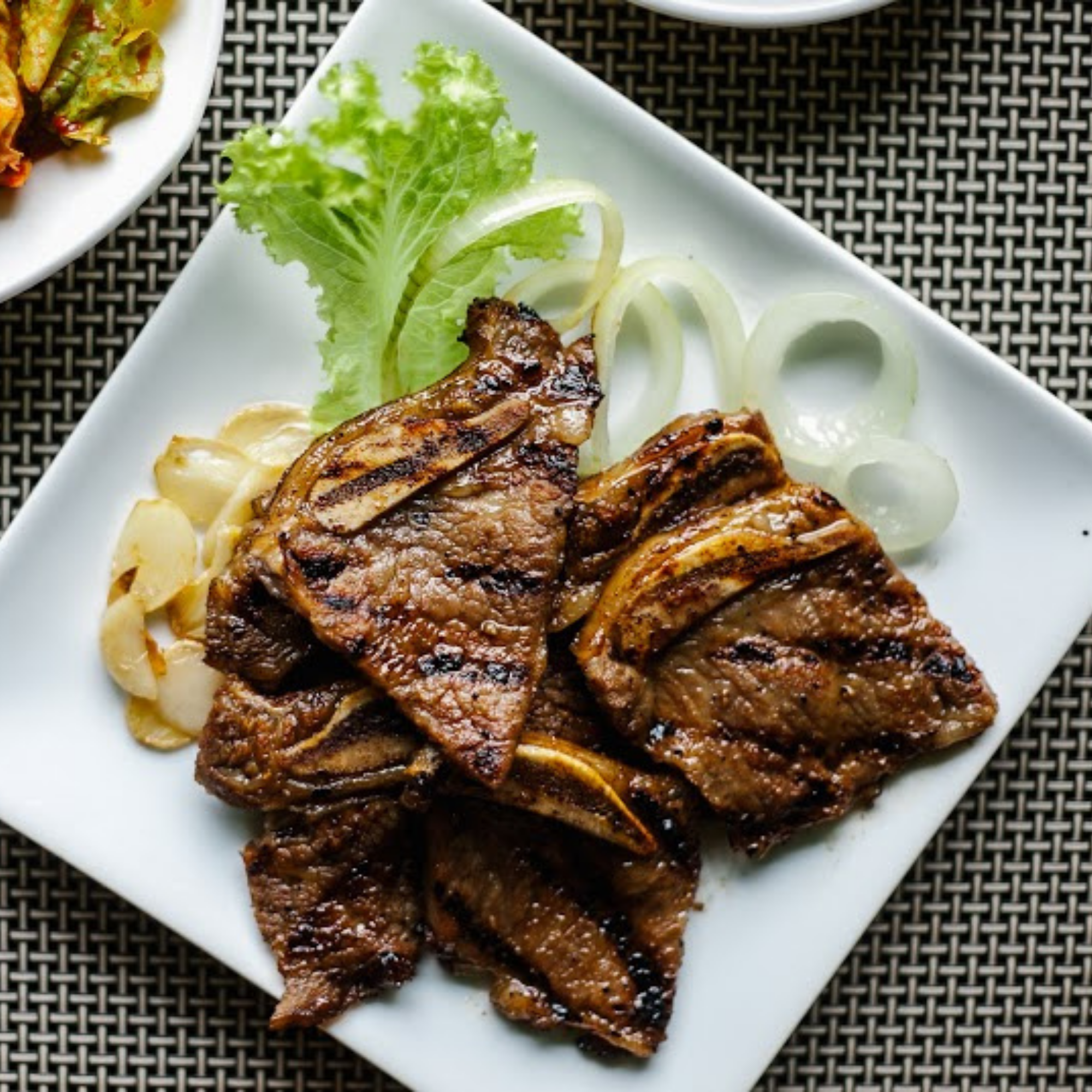 Kalbi Cooking Sliced Beef Short Ribs Galbi Korean Bbq Best Grilled